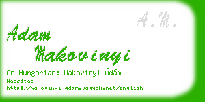 adam makovinyi business card